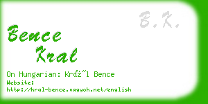 bence kral business card